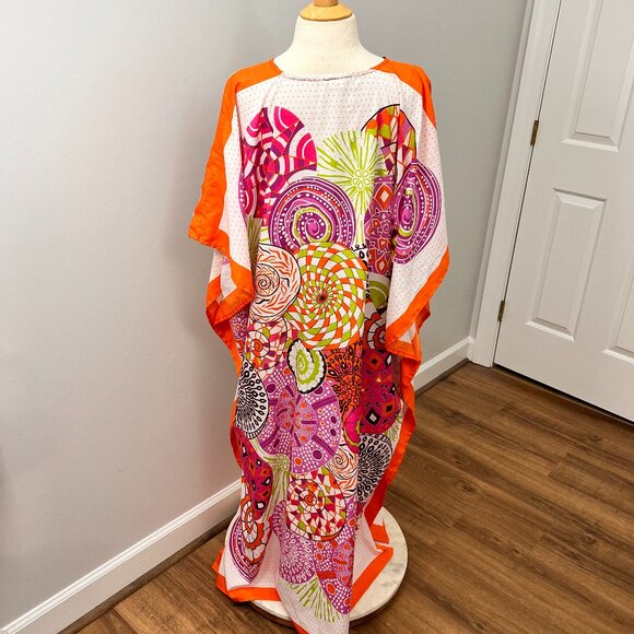 Gypsie Blu Lagenlook Bohemian Mod Kaftan Kimono Dress OS - Picture 3 of 11